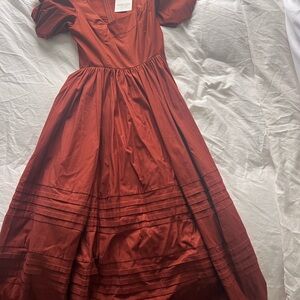 Reformation Deep Rust Maxi Dress